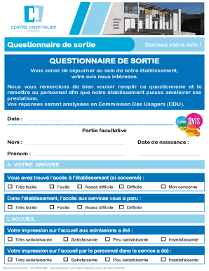 Patient Discharge Feedback Form