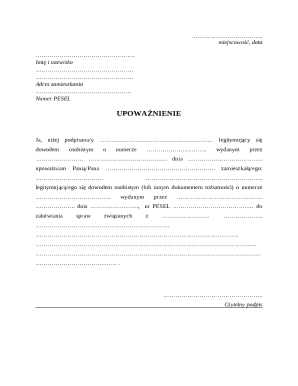 Power of Attorney Form