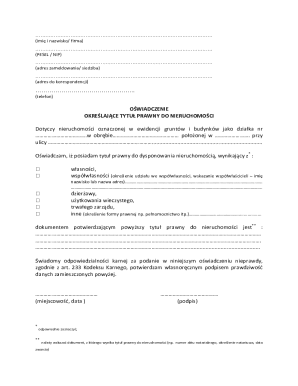 Property Legal Title Declaration Form