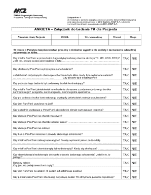 Medical Imaging Questionnaire