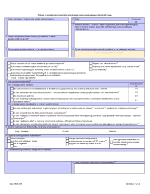 Application for Access to County Geodetic and Cartographic Resources