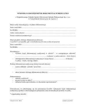 Medical Records Release Request Form