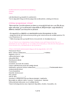 Microblading Consultation Form