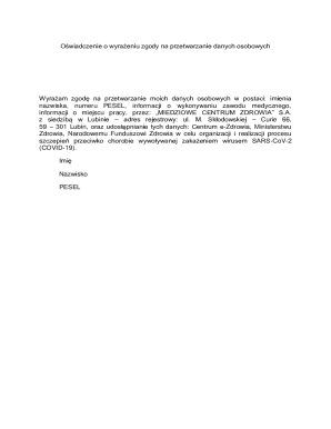 Consent Form for Data Processing