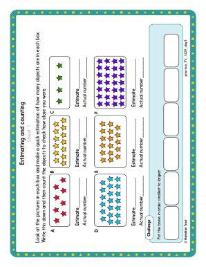 Estimating and Counting Worksheet