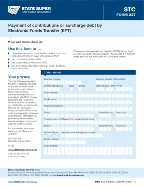 STC Form 237 Payment by EFT