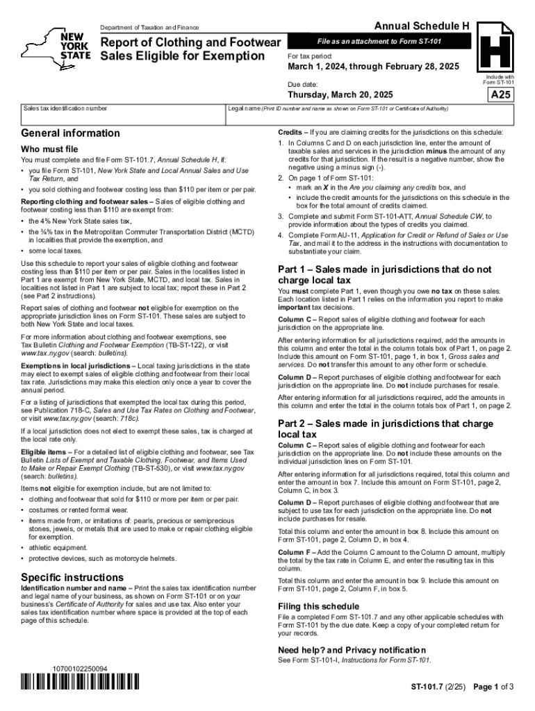 Instructions for Form ST-101 - Tax NY Preview on Page 1