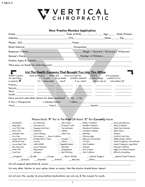 New Practice Member Application
