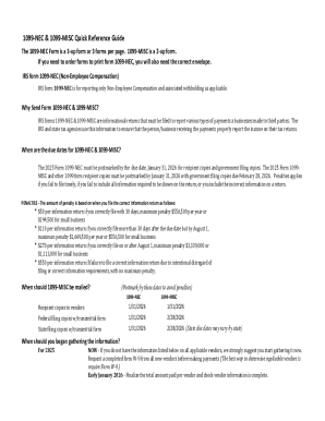 IRS 1099-NEC & 1099-MISC Quick Reference Guide