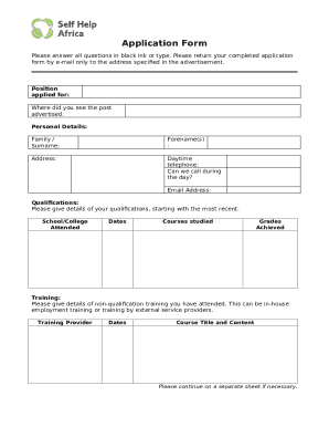 Job Application Form