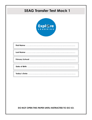 SEAG Transfer Test Mock 1