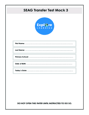 SEAG Transfer Test Mock 3