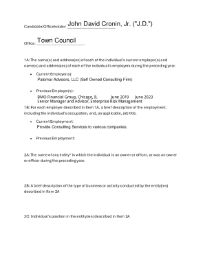 Government Ethics Disclosure Form