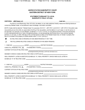 US Bankruptcy Court Eastern District of New York Form