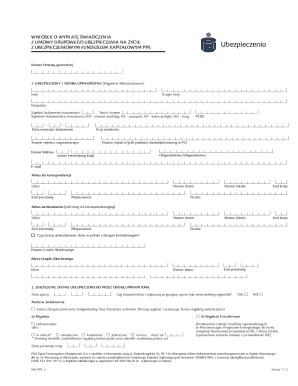 PKO Życie Claim Form