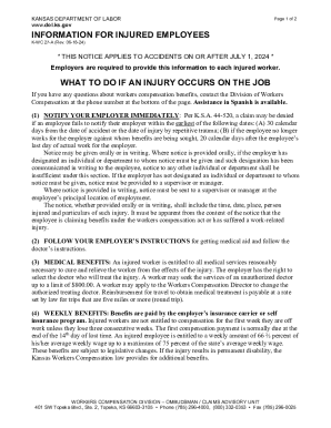 Kansas Workers Compensation Notice