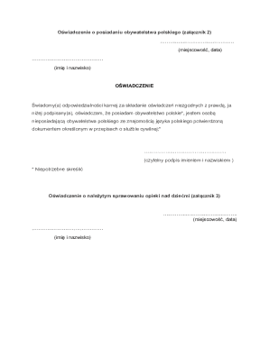Polish Citizenship Declaration Form
