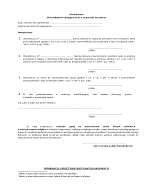 Civil Service Candidate Declaration