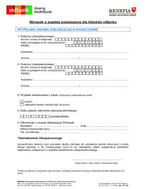 mBank Claim Form