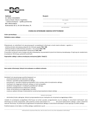 Medical Consent Form for Cosmetic Procedure