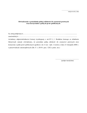 Declaration of Full Legal Capacity