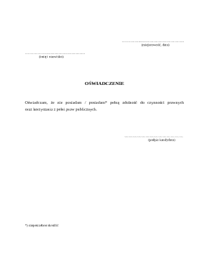 Declaration of Legal Capacity