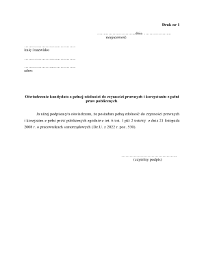 Legal Capacity Declaration Form