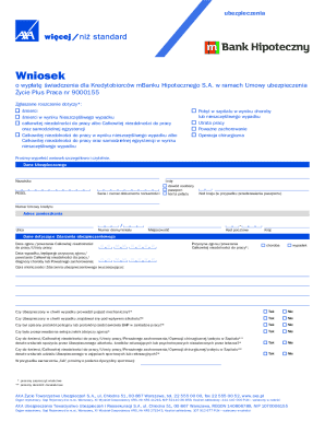 Insurance Claim Form for mBank Mortgage Borrowers