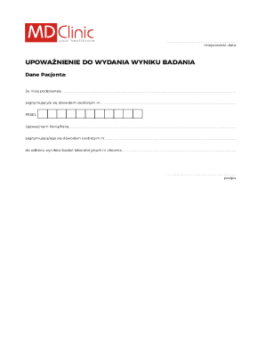 Medical Test Result Authorization Form
