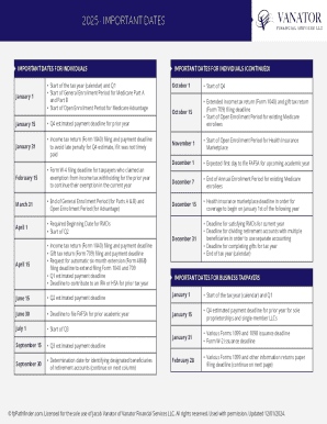 2025 US Tax Deadlines