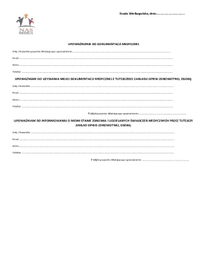 Medical Documentation Authorization Form