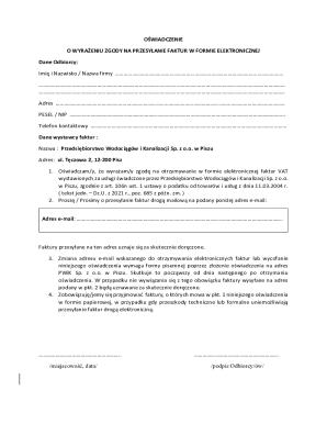 Consent for Electronic Invoices