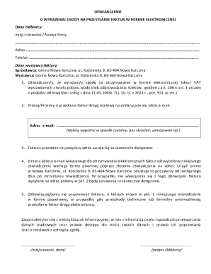 Consent for Electronic Invoices