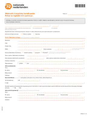 Polish Hospital Stay Claim Form