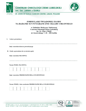 Consent Form for Lymphoscintigraphy