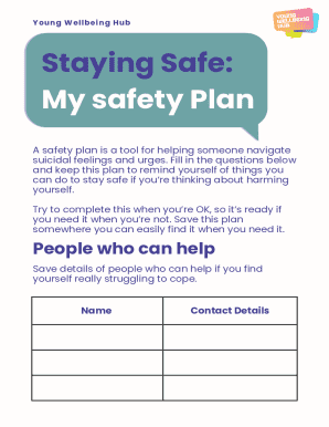 Mental Health Safety Plan