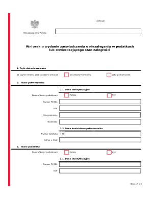 Polish Tax Clearance Certificate Application