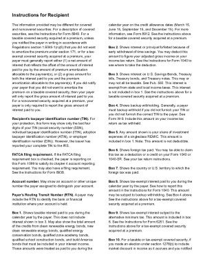 IRS Form 1099-INT Instructions