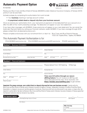 Automatic Payment Authorization Form