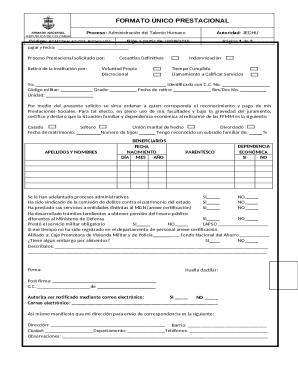 Colombian Military Retirement Benefits Form