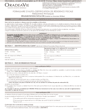 FATCA/CRS Self-Certification Form