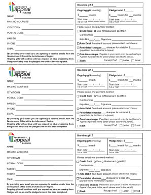 Archdiocese of Regina Donation Form