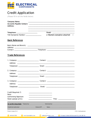 Credit Application Form