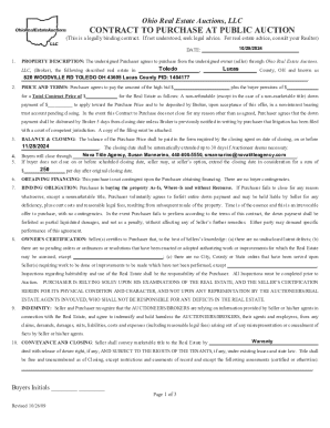 Ohio Real Estate Purchase Contract