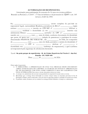 Minor Event Participation Authorization