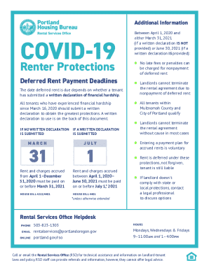 Rent Deferral Declaration Form
