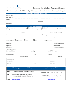 Request for Mailing Address Change