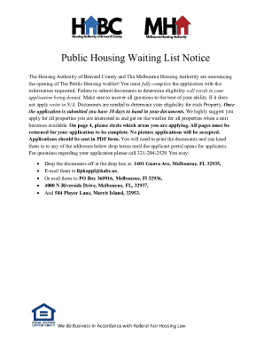 Public Housing Application