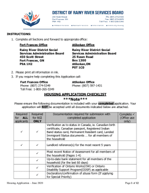Ontario Housing Application