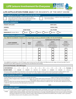 LIFE Application Form 2025